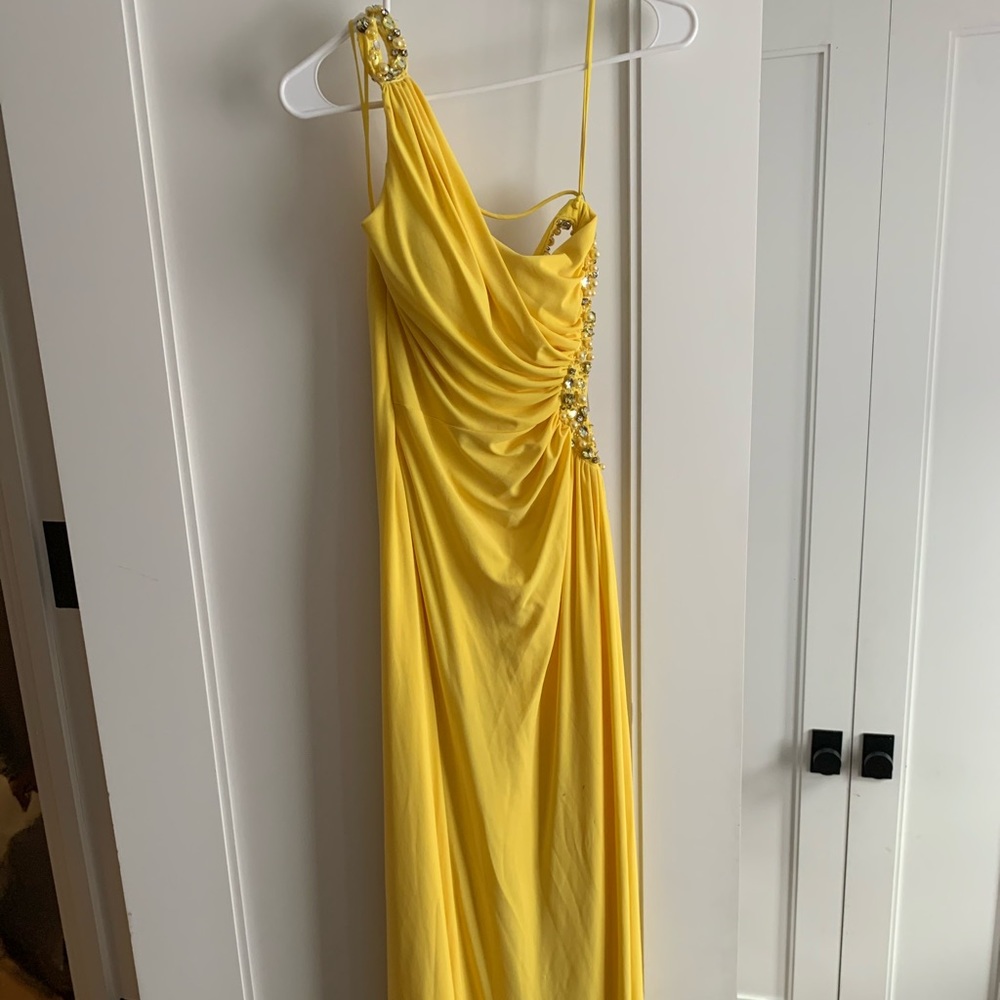 Yellow long formal dress